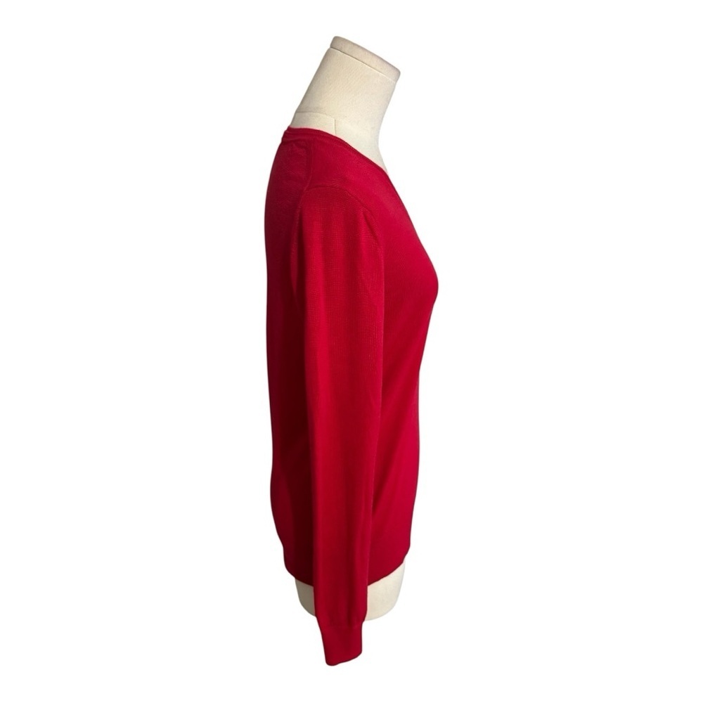 BANANA REPUBLIC 100% Merino Wool Sweater Top Red Size S Casual Work Holiday - Picture 5 of 6